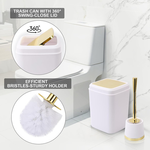 Juego De Accesorios De Baño Blanco, Juego De Decoración De B