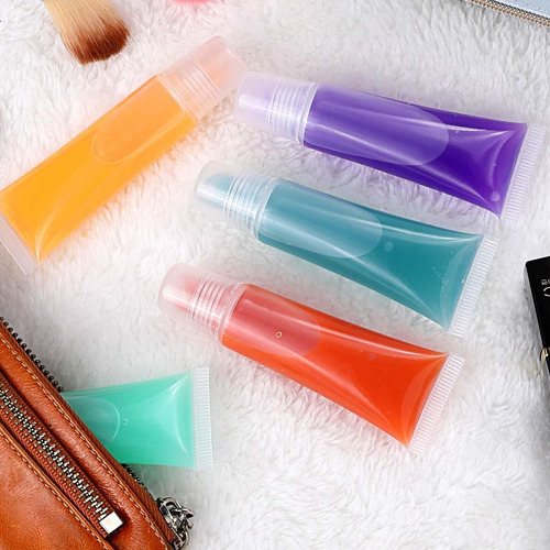 100pcs Brillo Labios En Tubos Vacíos Recargable Transparente