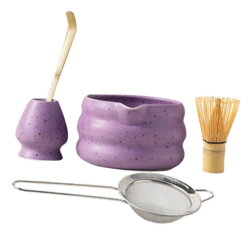5x Matcha Set Accesorios Matcha Fashion Fashion Tea Púrpura