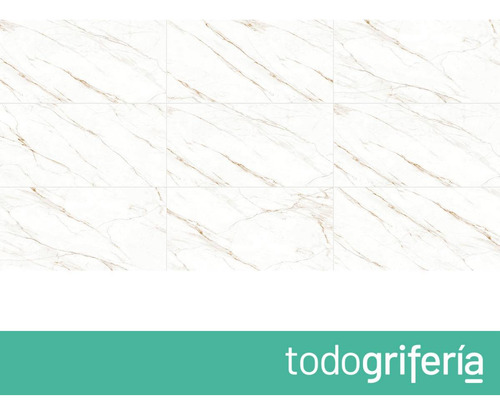Porcelanato Pulido Simil Marmol Calacata 90x180 Raggi Oro