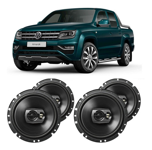 Kit Alto Falante Vw Amarok 2016 A 2023 Pioneer 200w Rms