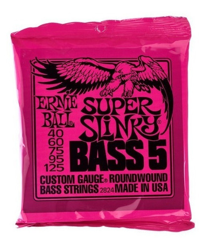 Imagen 2 de 2 de Encordado Ernie Ball 5 Cdas. Super Slinky Bajo Eléct 040-125