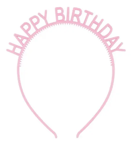 comprar Vincha Rosada Fiesta Cumpleaños Happy Birthday Talla Estánda