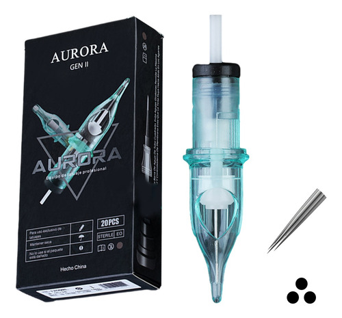 20pz Cartuchos Para Tatuaje Profesional Aurora 1207rl