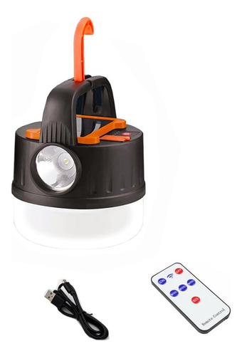 Bombilla Led Solar Recargable Colgante Con Control Remoto 50