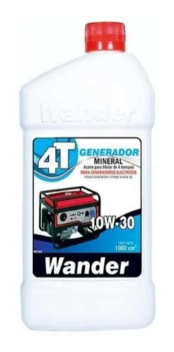 Aceite Generador Electrico 10w30 4t Mineral 1 Lt Wander