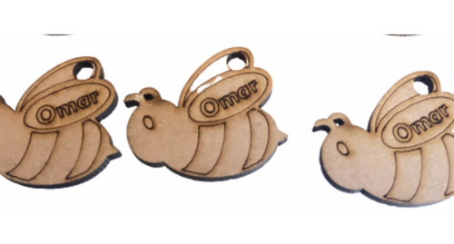 Imagen 2 de 12 de 120 Abejitas Personalizadas En Mdf Para Tus Recuerdos Bautiz