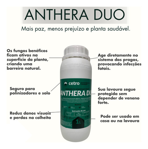 Fórmula Natural Para Pragas | Beauveria + Metarhizium 1litro