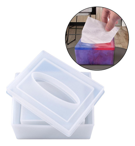 Diy Silicona Epoxi Resina Molde Tejido Caja Soporte Molde