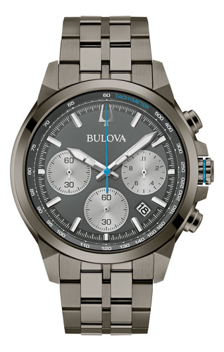 Reloj Bulova 98b412 Surveyor Para Caballero Ts Correa Gris oscuro Bisel Gris oscuro Fondo Gris oscuro