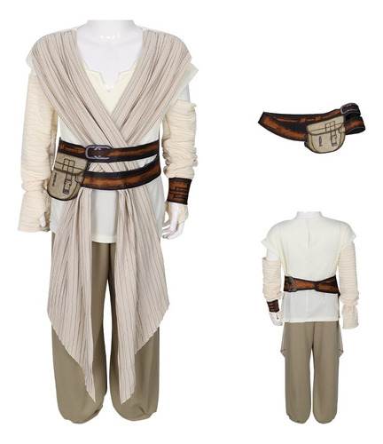 Star War Force Awakening Rey Girl Cosplay Vestuario Completo