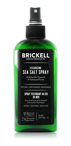 Brickell Mens Texturizing Sea Salt Spray For Men, Natural