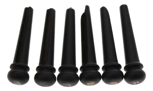 6 Piezas Pines De Puente De Guitarra Ústica Clavijas