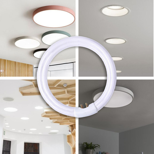 Paquete De 2 Focos Ahorrador Circular 22w Sli Lighting Luz Luz De Dia 6500