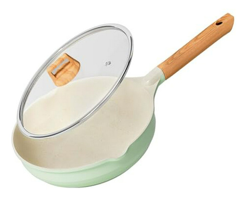 Wok Antiadherente 12  Con Tapa, Asa Ergonómica, 100% Libre D