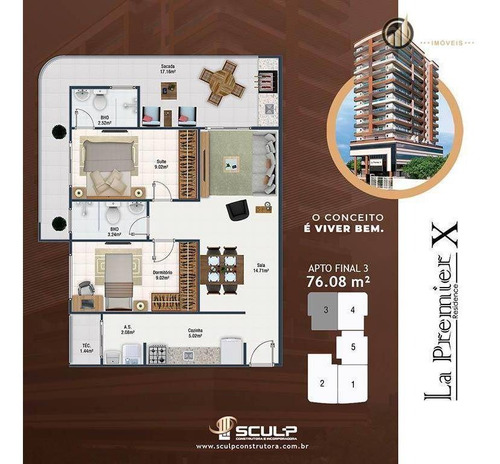Imagem 18 de 20 de Apartamento Com 2 Dormitórios À Venda, 67 M² Por R$ 373.945,00 - Canto Do Forte - Praia Grande/sp - Ap2940