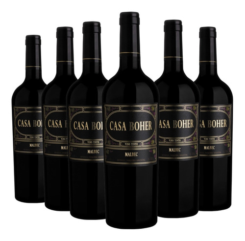 Vino Casa Boher Malbec X Caja X 6 X 750ml. - Envíos