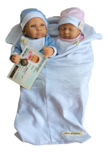 Imagen 2 de 10 de Bebes Reborn Mellizos - Bebes Casita Muñecas Bebes Mellizos