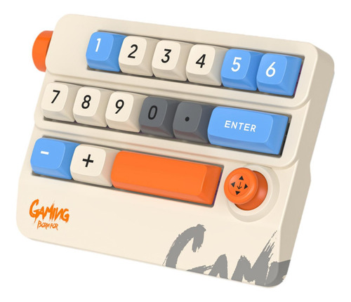 Teclado De Juego Numérico Teclado Mecánico Colorido Caqui