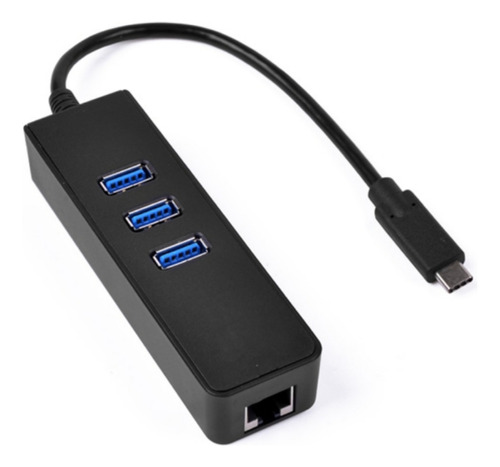 Adaptador Tipo C A Rj45 + Hub Usb 3.0 3 Puertos Windows, Mac