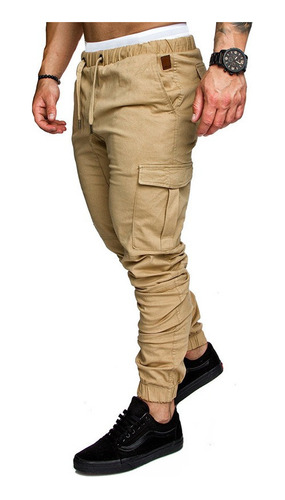 Jogger Pants Hombre Pans Slim Deportivo Puños Ajustables