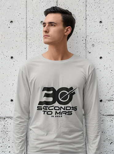 Polera Larga 30 Seconds To Mars 2024 Algodon Estampado