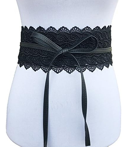 Cinturón De Encaje Toptim Para Mujer, Pajarita, De Piel Sint