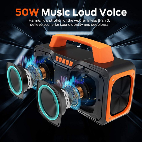 Parlante Bluetooth, Bugani 50w Super Poderoso