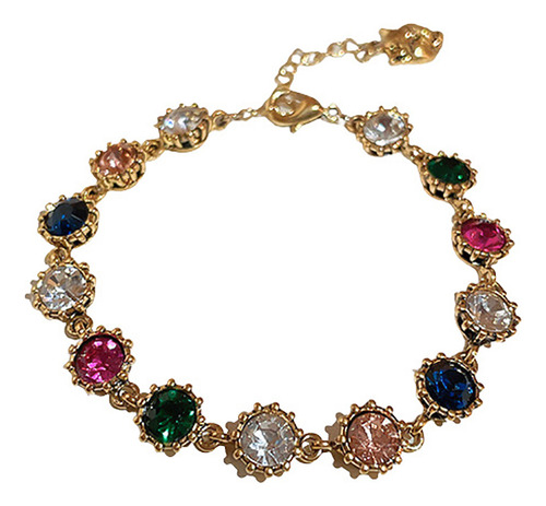 Collar Con Círculo De Diamantes De Imitación