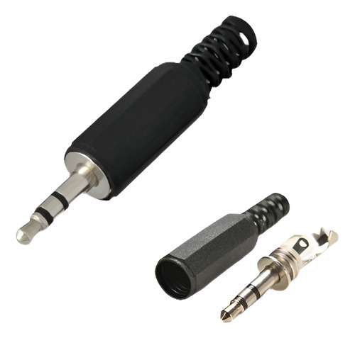 100pcs 3.5mm 1/8  Macho Estéreo Plug Jack Audio Connector Ac