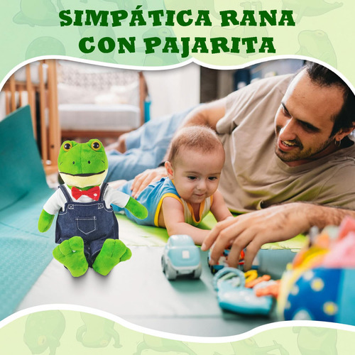 Peluche Rana Rhenne Rene Juguete,compañero De Juego De Niños Suave,muñecas De Peluche Con Materiales De Alta Calidad,muñeca De Rana Kawaii 30cm,los Mejores Regalos De Navidad Para Niños Y Niñas.