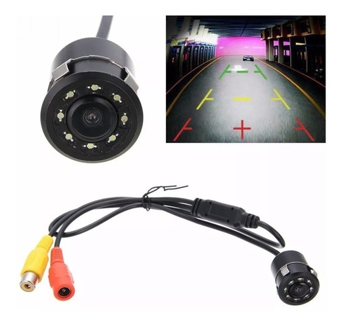 Imagen 3 de 7 de Cámara De Reversa Para Facia 8 Leds Universal Impermeable.