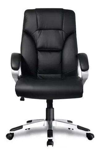 Silla Sillon Oficina Ejecutivo Escritorio Gerencial Pc Cuota Color Negro  Material del tapizado Cuero sintético