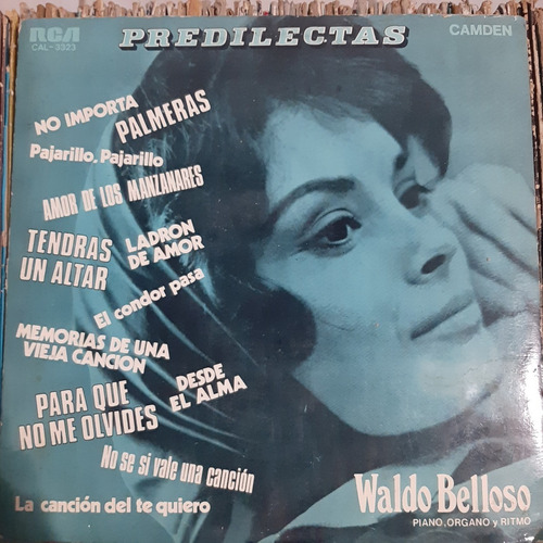 Vinilo Waldo Belloso Piano Organo Ritmo Predilectas F4