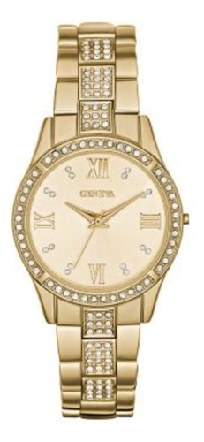 Reloj De Mano Para Mujer Marca Geneva Color Dorado (Reacondicionado)