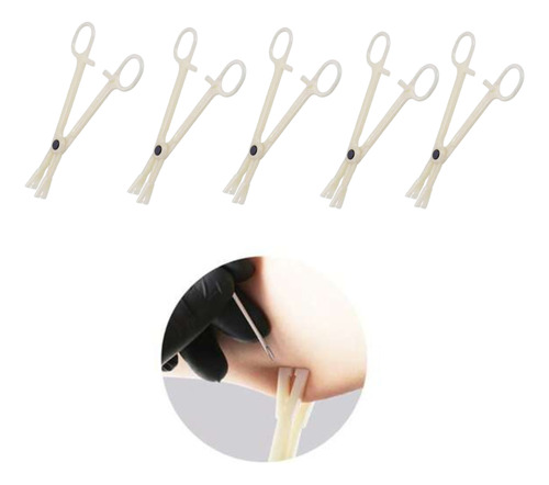 Pinzas Para Perforación Desechables Piercing Triangular 5pz