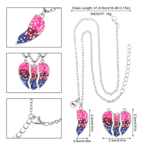 Collar Con Colgante De Medio Corazón Roto Para Mejor Amiga,