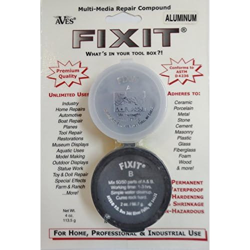 Arcilla Epoxi Fixit De 1/4 Lb. De Aluminio