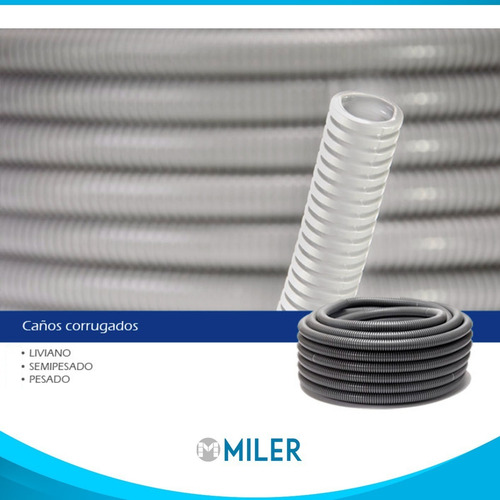 Caño Corrugado Blanco 1 1/2 Antillama Iram320 Rollo 25mt