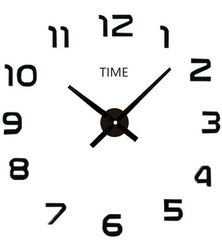 Reloj De Pared Diseño 3d Moderno Diy Grande Números Oficina