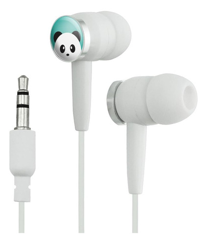 Gráficos Y Más Panda On Teal Novedad Auriculares Blanco