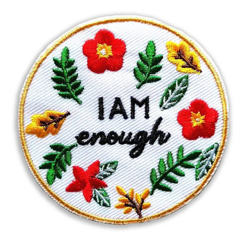 Chbro Parche Bordado Texto Ingl  I Am Enough  Para Niña Ropa