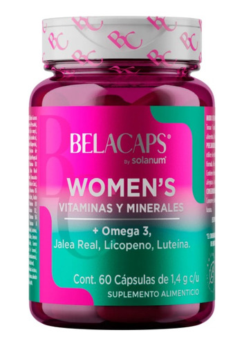 Belacaps Womens Vitaminas Y Minerales Para Mujer 100 Caps