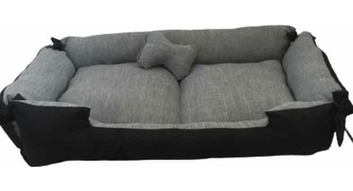 Cama Para Pets Grandes - Cinza E Preto