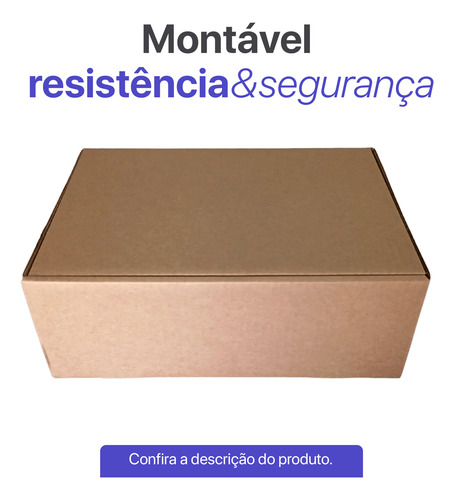 40 Unidades Caixa De Papelão Ondulado 26cm 3cm 13cm Pardo
