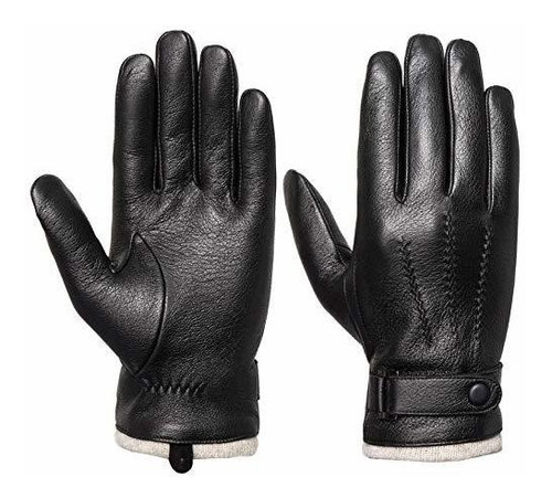 Guantes De Cuero Genuino Para Hombre Invierno - Acdyion Pant