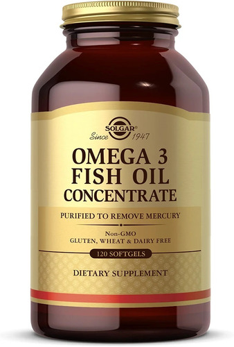 Aceite De Pescado Concentrado Omega 3 Solgar 120 Capsulas