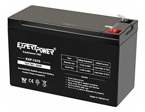Baterias De 12 Volts - Expertpower - X1 Unidad, Negro 