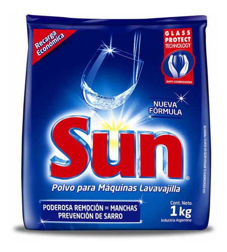 Detergente En Polvo Para Lavavajilla Sun X 1 Kg