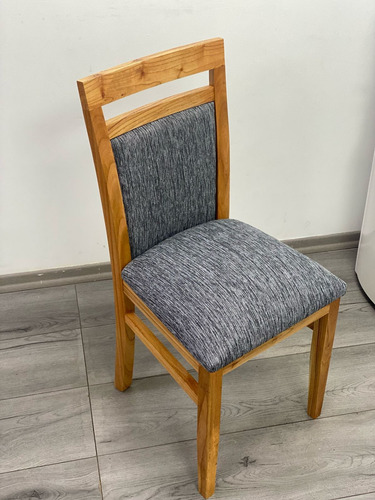 Sillas Modernas Comedor Madera Paraiso Chenille Marrón Negro